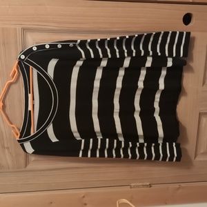 Ann Taylor Loft striped knit sweater shirt XL